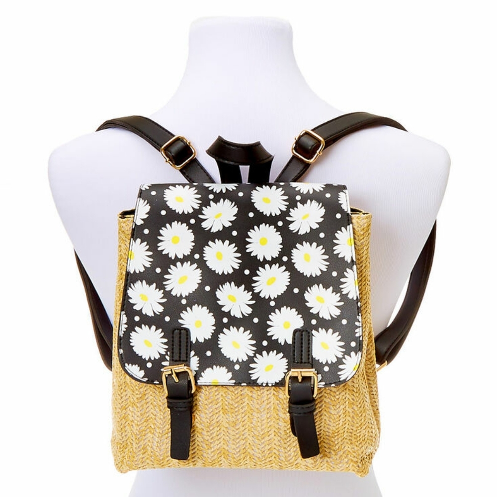 Daisy Straw Small Backpack